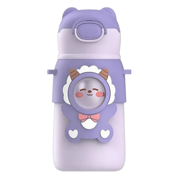 17 oz Kids Vacuum Stainless Steel Insulated Bottle Straw Lid