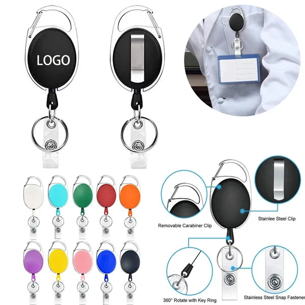Stractable Keychain with ID Badge Clip