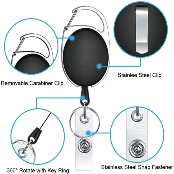 Stractable Keychain with ID Badge Clip