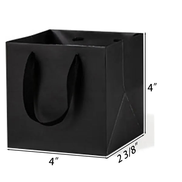 Square Laminated Euro Tote w/Ribbon Handles