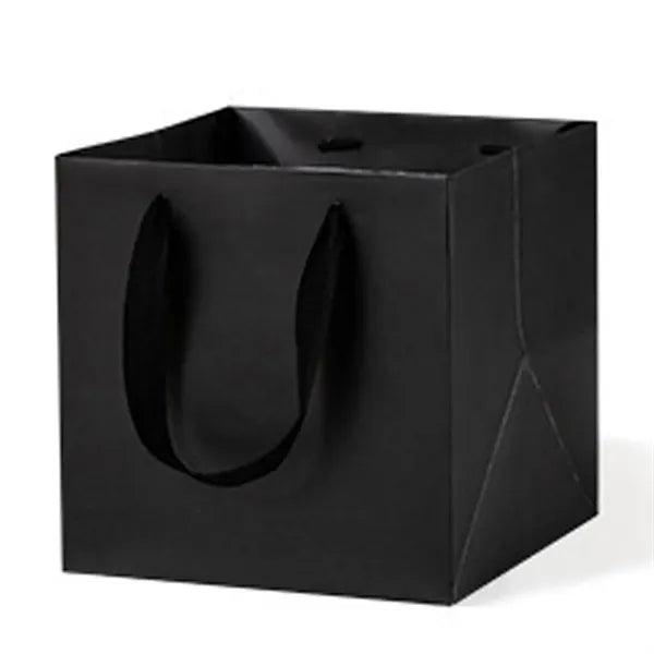 Square Laminated Euro Tote w/Ribbon Handles