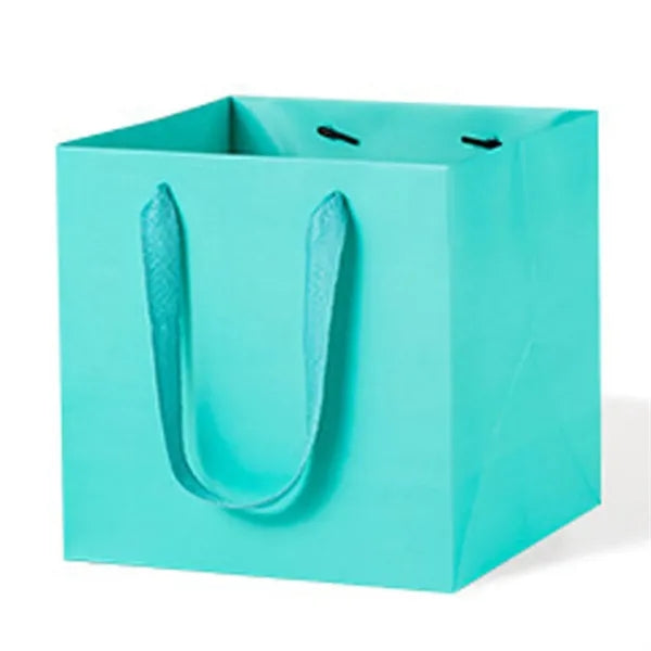 Square Laminated Euro Tote w/Ribbon Handles