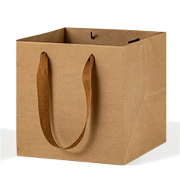 Square Laminated Euro Tote w/Ribbon Handles