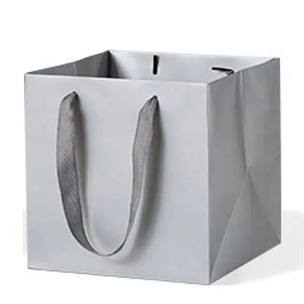 Square Laminated Euro Tote w/Ribbon Handles