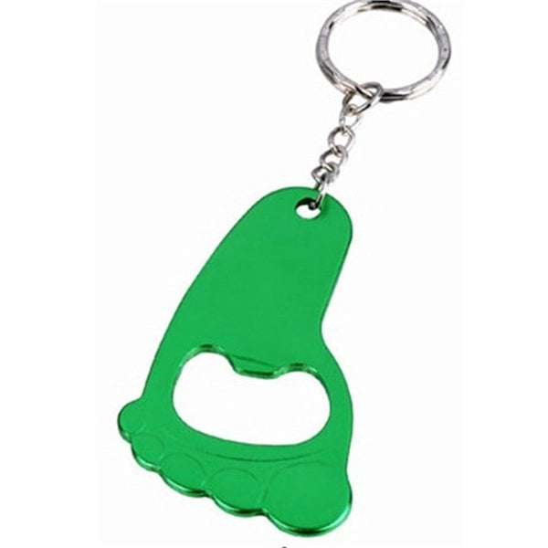 Foot Shaped Bottle Opener with Keychain