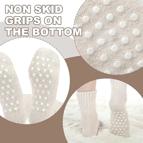 Thermal Slipper Socks with Grips Winter Thick Warm Anti Slip