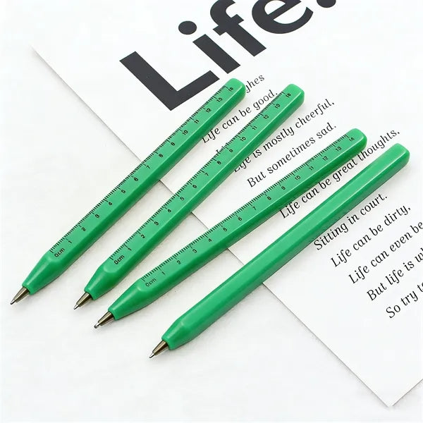 Printed 14cm Ruler Plastic Square Signature Pen