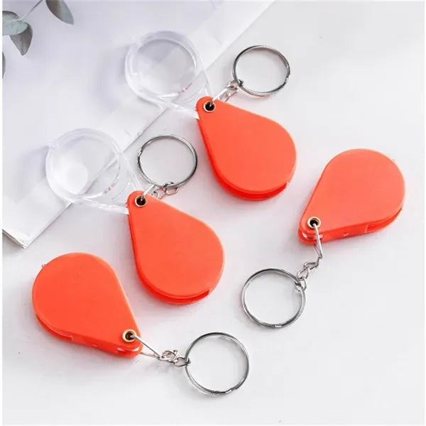 Mini Foldable 10x Magnifying Glass with Keychain