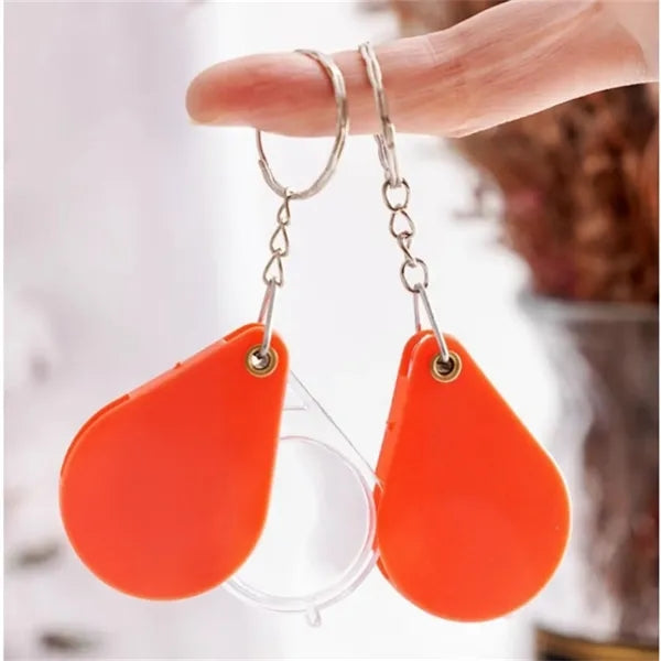 Mini Foldable 10x Magnifying Glass with Keychain