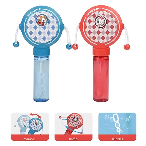 Kids Wave Drum Toy Includes Bubble Solution