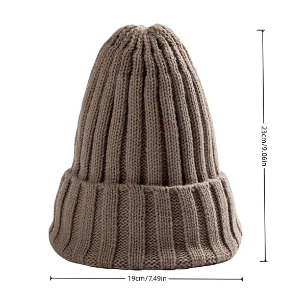 Warm Brimless Knit Beanie Hat for Men Women