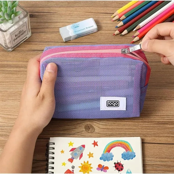 Portable Mesh Pencil Case