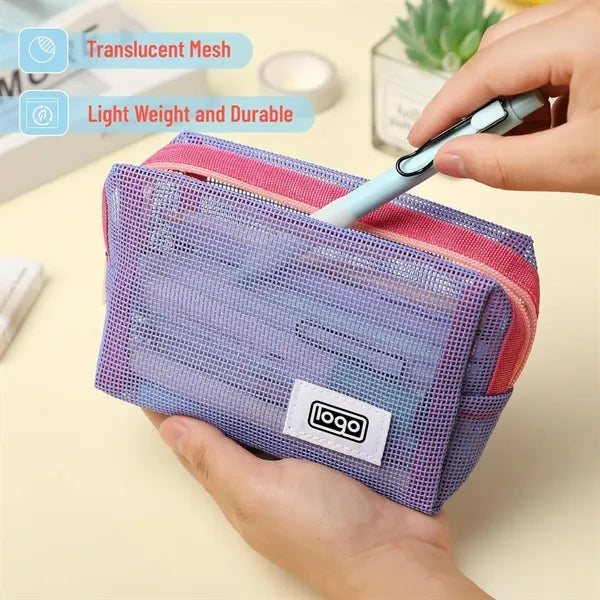 Portable Mesh Pencil Case