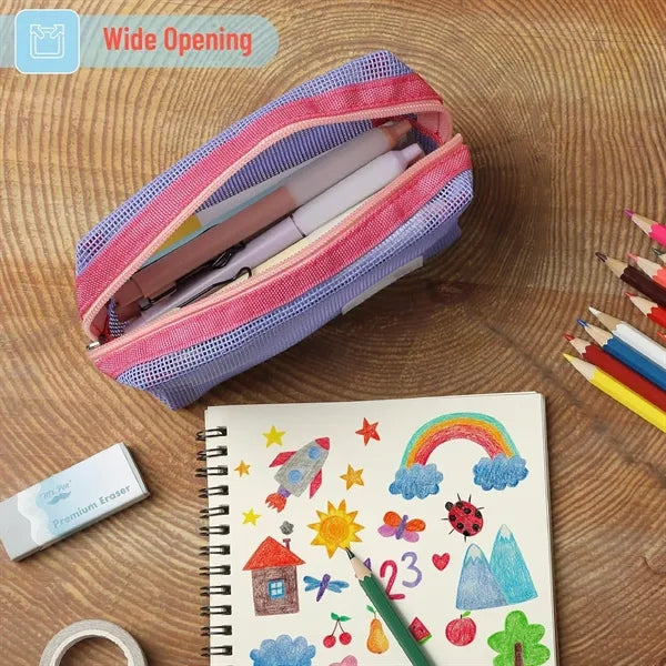 Portable Mesh Pencil Case
