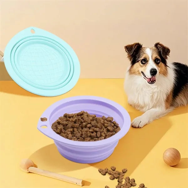 Silicone Food Grade Foldable Dog Bowl