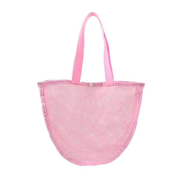 Kids Colorful Mesh Beach Seashell Bag