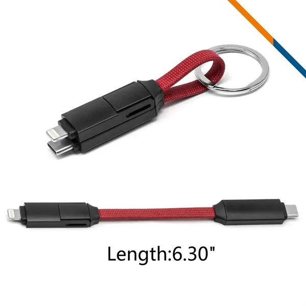 KeyCord 2in1 Keychain Fast Charging Data Transfer Cable