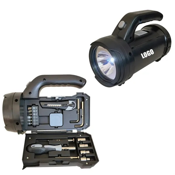 17-Piece Outdoor Tool Kit with LED Flashlight