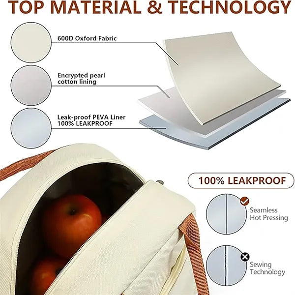 Insulated Lunch Bag for Hot and Cold Foods
