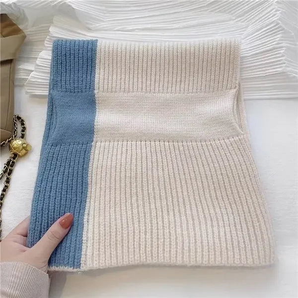 Two-Tone Polyester Winter Scarf
