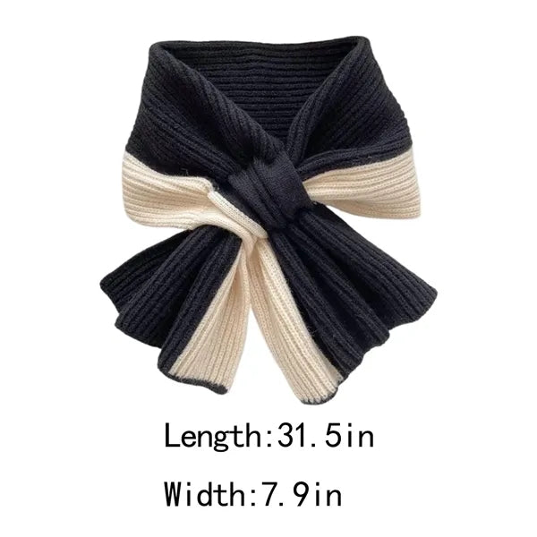 Two-Tone Polyester Winter Scarf