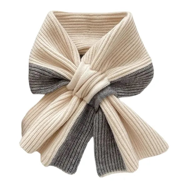 Two-Tone Polyester Winter Scarf