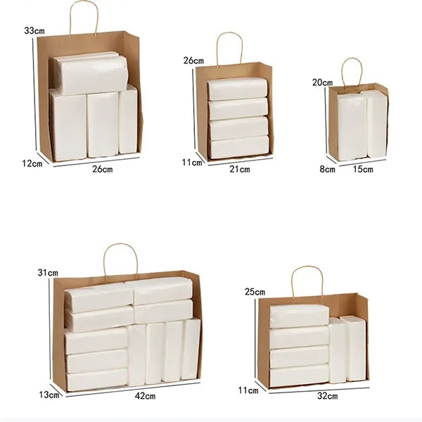 Kraft Paper Gift Bags in Multiple Sizes