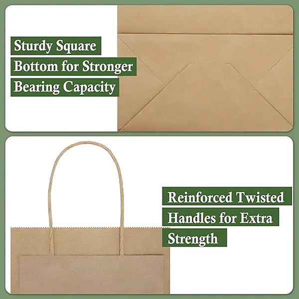 Kraft Paper Gift Bags in Multiple Sizes
