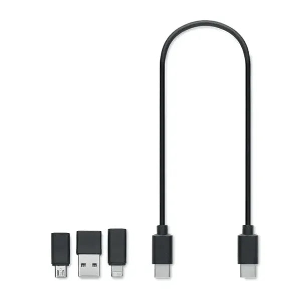 3 IN 1 USB Cable Set with Acacia Wood Box