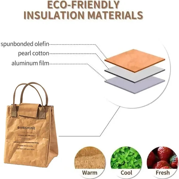 DuPont Paper Insulated Lunch Bag for Cold Storage