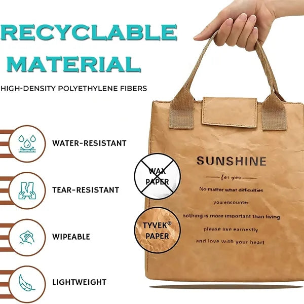 DuPont Paper Insulated Lunch Bag for Cold Storage