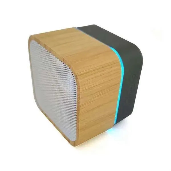 Portable Bamboo Wireless Bluetooth Speaker with LED Light