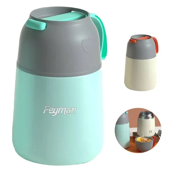 16 Oz Stainless Steel Insulated Food Jar w/ Spoon