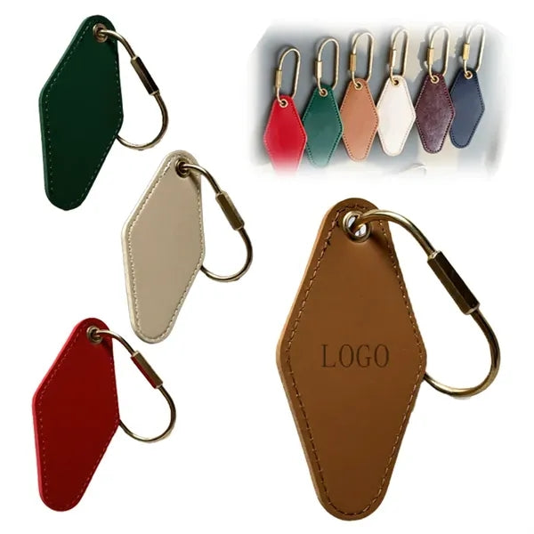 Diamond-Shaped Tag Keychain
