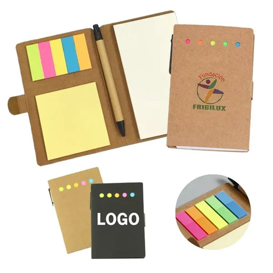 Eco Sticky Note Book With Ballpoint Pen Set