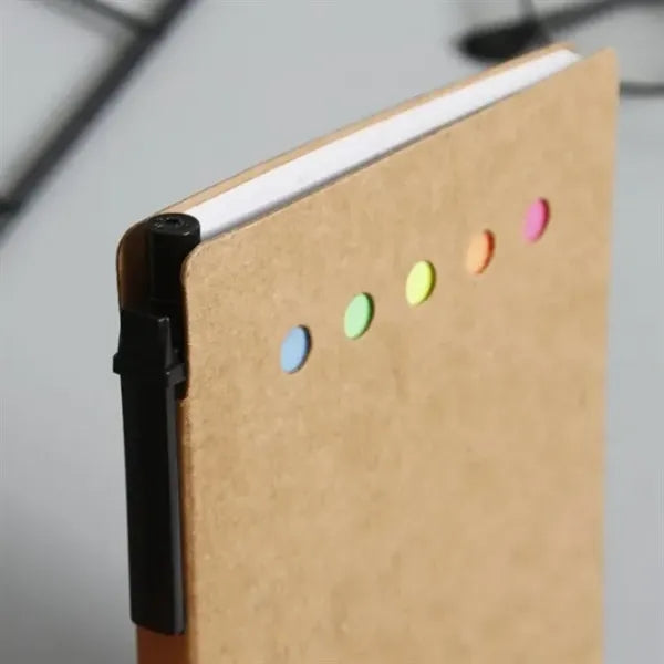 Eco Sticky Note Book With Ballpoint Pen Set