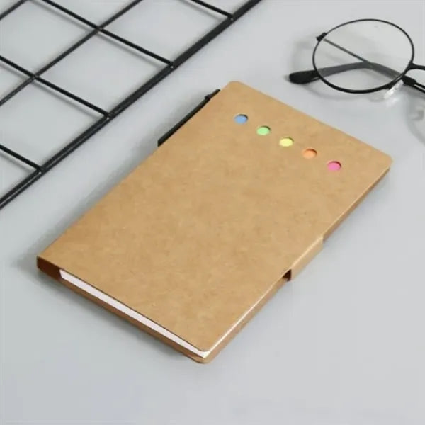 Eco Sticky Note Book With Ballpoint Pen Set