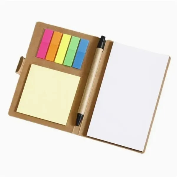 Eco Sticky Note Book With Ballpoint Pen Set