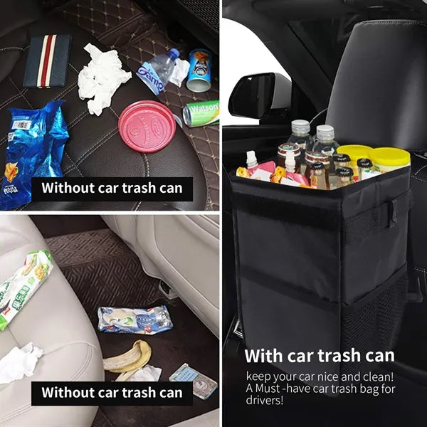 Car Trash Bag Automotive Garbage Can with Lid