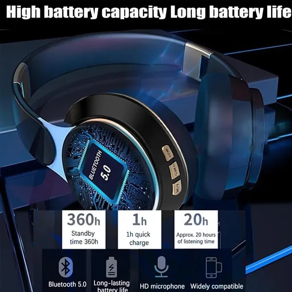 Over Ear Foldable Wireless Bluetooth Headphones
