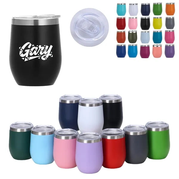 12oz Insulated Wine Tumbler with Lid