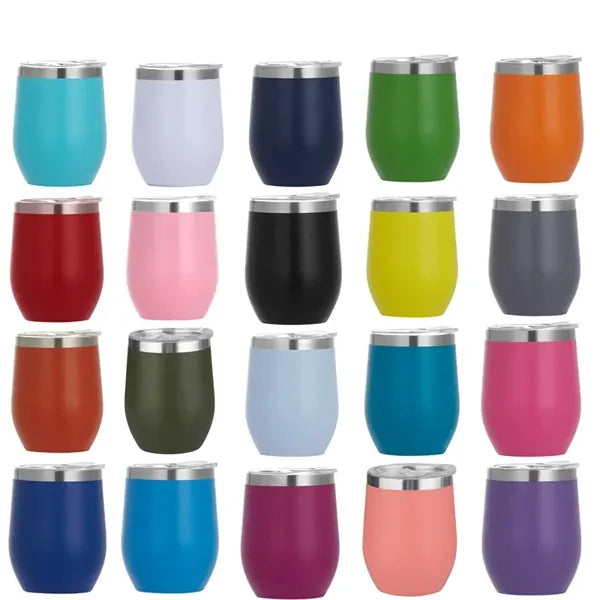 12oz Insulated Wine Tumbler with Lid