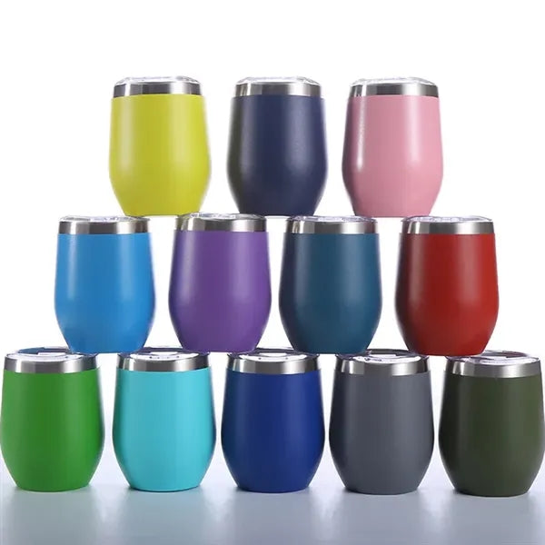 12oz Insulated Wine Tumbler with Lid
