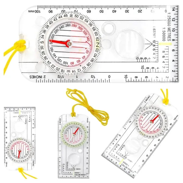 Compasses Map Scale Ruler With Lanyard