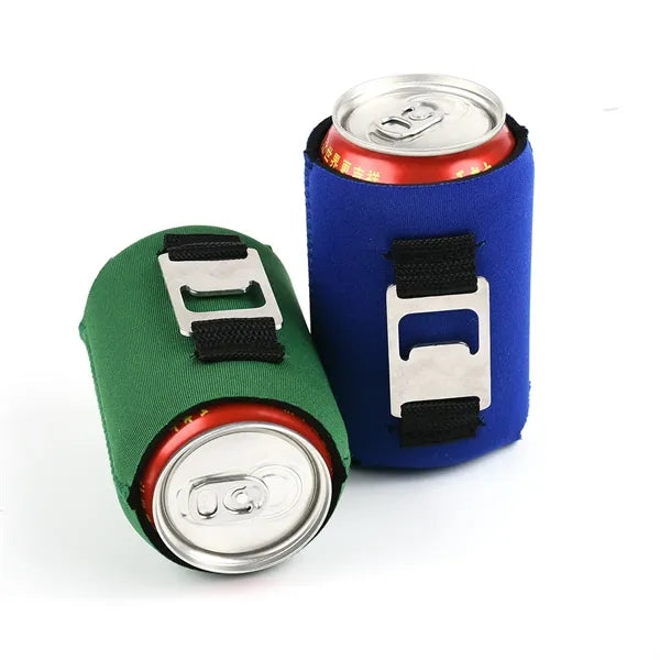 12oz Neoprene Can Cooler Sleeve with Bottle Opener