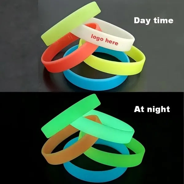Fluorescent silicone wristband