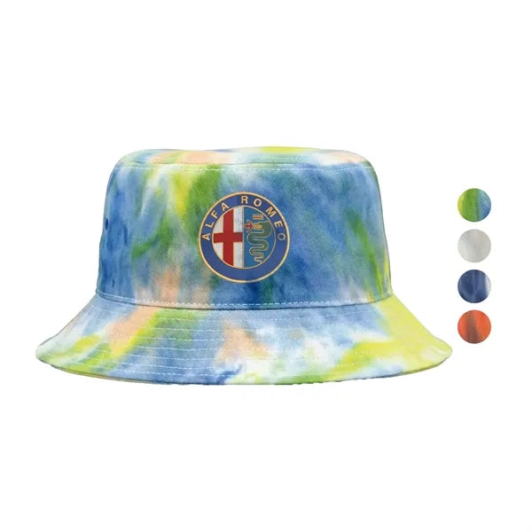 Tie Dye Twill Head Cover Cotton Bucket Hat