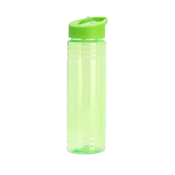 Clear Water Bottle with Straw