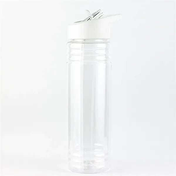 Clear Water Bottle with Straw