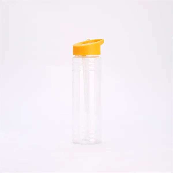 Clear Water Bottle with Straw
